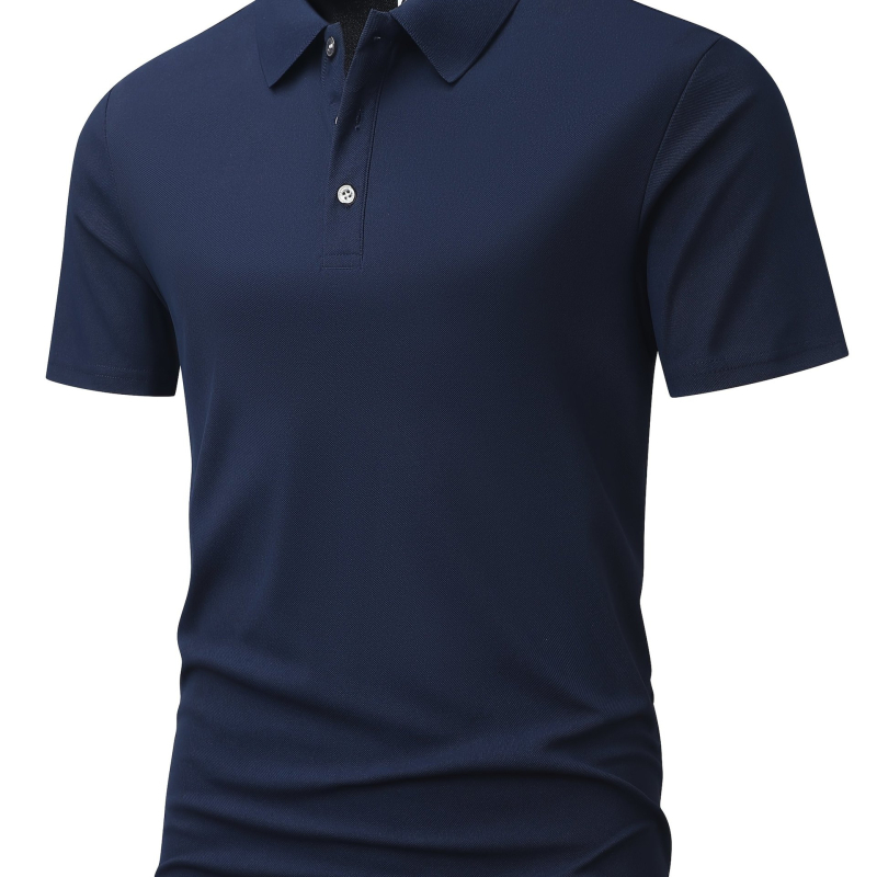 Tricou polo îngroșat pentru bărbați, tricou polo de primăvară și tricou polo