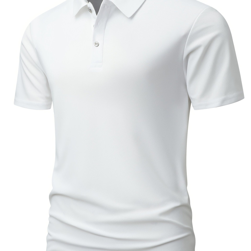 Tricou polo îngroșat pentru bărbați, tricou polo de primăvară și tricou polo