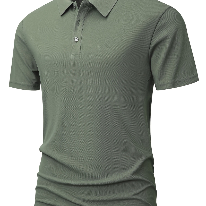 Tricou polo îngroșat pentru bărbați, tricou polo de primăvară și tricou polo