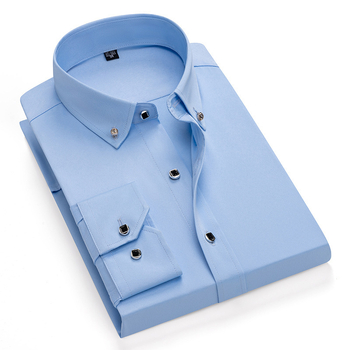 Μακρυμάνικα πουκάμισα άνοιξης και φθινοπώρου με γιακά με κουμπιά και διαμάντια, ρούχα εργασίας για νέους, λευκά πουκάμισα, ανδρικά πουκάμισα με φούστες, ρούχα εργασίας, ανδρικά πουκάμισα