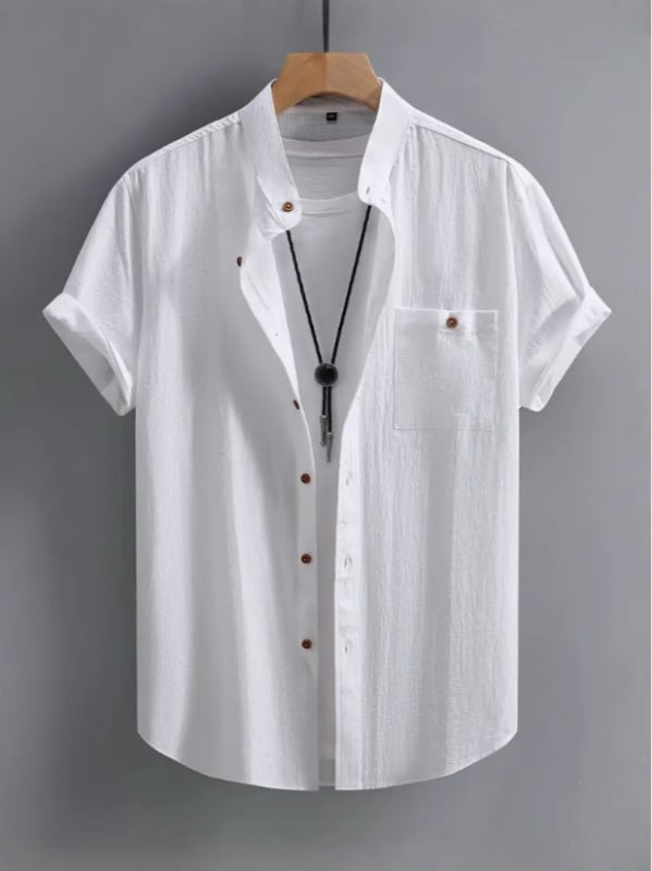 Tricou cu mânecă scurtă pentru bărbați, transfrontalier, Amazon, nou, confortabil, casual, la modă, Joker, prietenos cu pielea, moale, respirabil, din bumbac