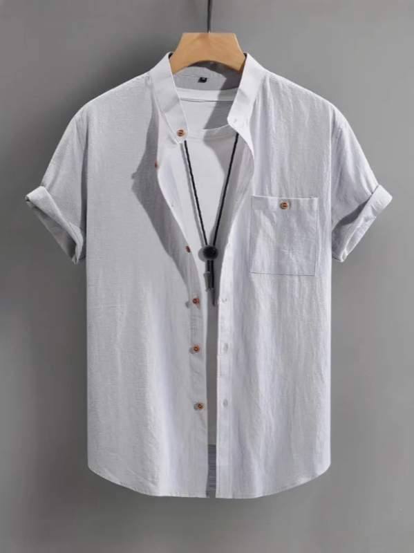 Tricou cu mânecă scurtă pentru bărbați, transfrontalier, Amazon, nou, confortabil, casual, la modă, Joker, prietenos cu pielea, moale, respirabil, din bumbac