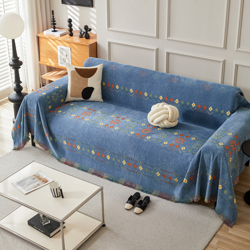 Chenille kanapéhuzat Bohém kanapéhuzat kendő Minden évszakos univerzális macskavédő karcálló párna csúszásmentes teljes huzatú törölköző