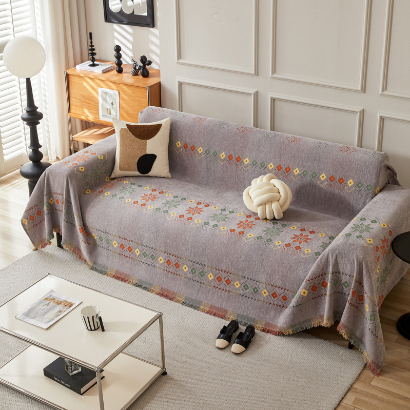 Chenille kanapéhuzat Bohém kanapéhuzat kendő Minden évszakos univerzális macskavédő karcálló párna csúszásmentes teljes huzatú törölköző