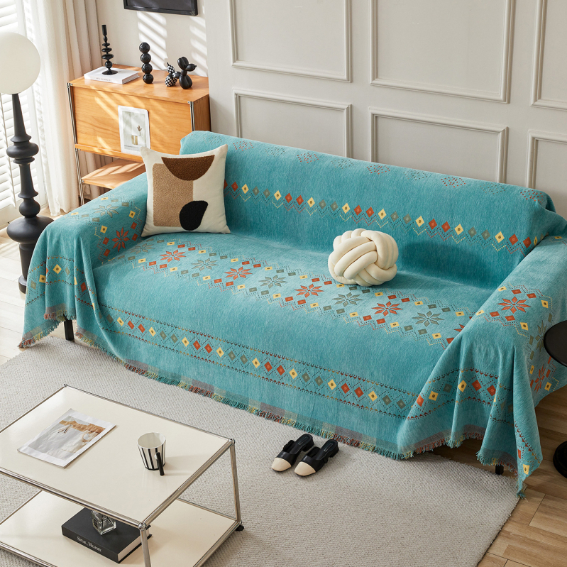 Chenille kanapéhuzat Bohém kanapéhuzat kendő Minden évszakos univerzális macskavédő karcálló párna csúszásmentes teljes huzatú törölköző