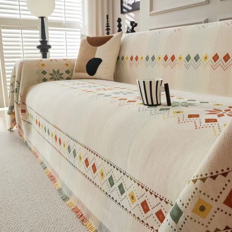 Chenille kanapéhuzat Bohém kanapéhuzat kendő Minden évszakos univerzális macskavédő karcálló párna csúszásmentes teljes huzatú törölköző