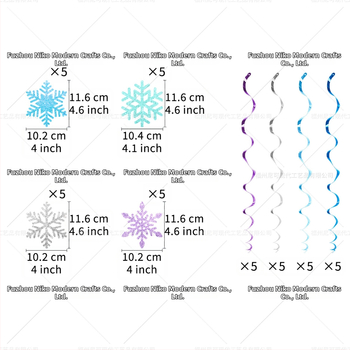 Χριστουγεννιάτικο κρεμαστό στολίδι σε σχήμα σπιράλ με θέμα τη χιονονιφάδα, κρεμαστό στολίδι με υδρομασάζ, χειμωνιάτικη διακόσμηση για πάρτι