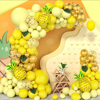 Σετ Αλυσίδας Μπαλόνι με Θέμα Φράουλα και Φρούτα, Διακόσμηση Γενεθλίων για Αγόρια και Κορίτσια, Σύνθεση με Αψίδα από Μπαλόνια