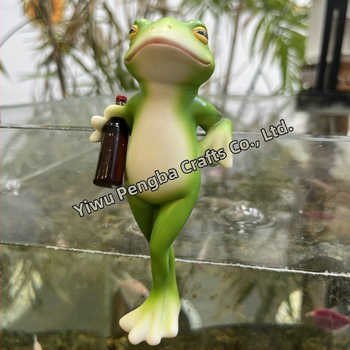 Κρεμαστό δοχείο βατράχου Κρεμαστό διακοσμητικό γυάλινο ενυδρείο μενταγιόν εξωτερική αυλή προσομοίωση στολίδια από ρητίνη ζώων