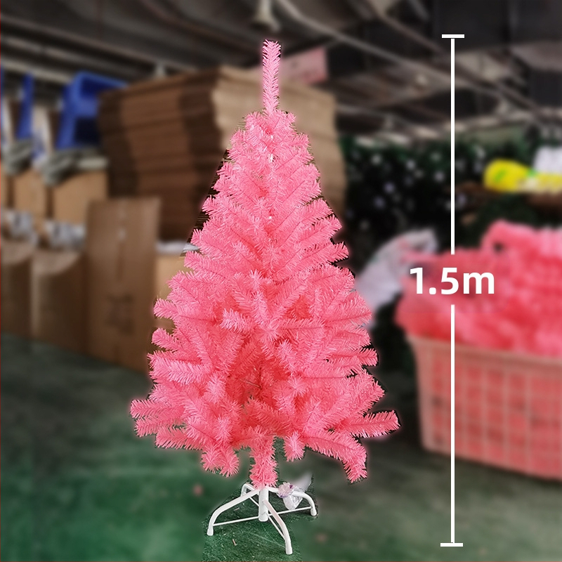Διακοσμητικό χριστουγεννιάτικο ροζ δέντρο με διασυνοριακή διακόσμηση 1,5 μ. 1,8 μ. Home Bare Tree Βιτρίνα καταστήματος Κρυπτογραφημένο χριστουγεννιάτικο δέντρο PVC