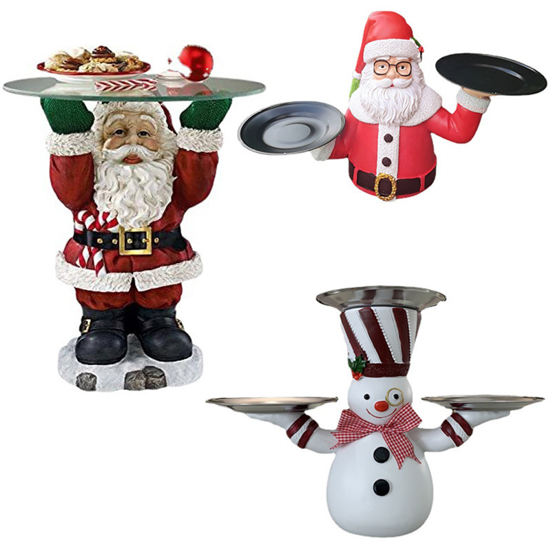 Χριστουγεννιάτικο δέντρο Άγιου Βασίλη, ράφι για σνακ με φρούτα, πιάτο φρούτων, ράφι για μπολ, τραπέζι επιδορπίων, εορταστικές διακοσμήσεις ρητίνης