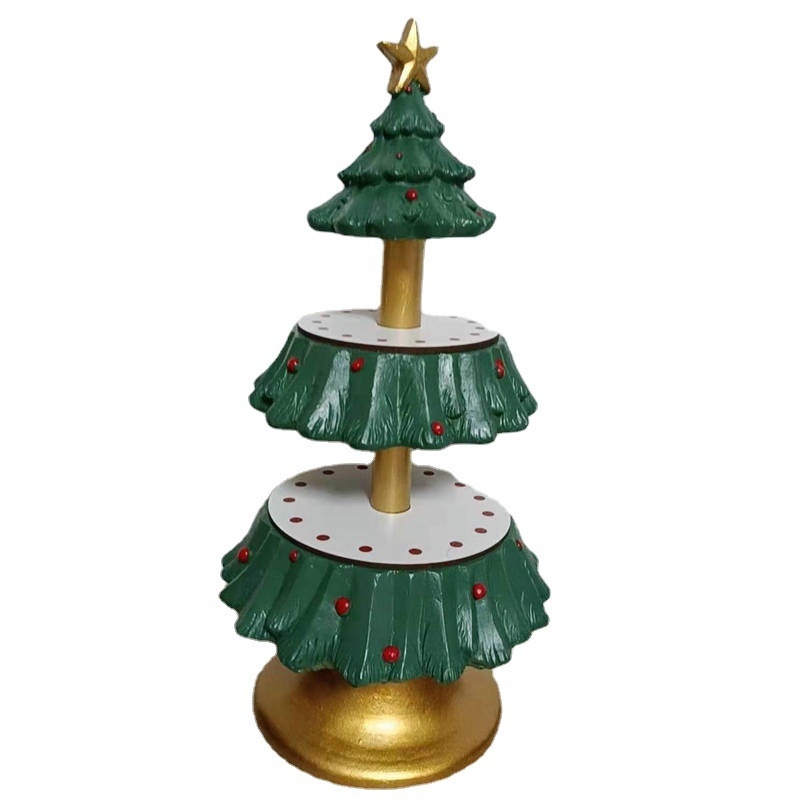 Χριστουγεννιάτικο δέντρο Άγιου Βασίλη, ράφι για σνακ με φρούτα, πιάτο φρούτων, ράφι για μπολ, τραπέζι επιδορπίων, εορταστικές διακοσμήσεις ρητίνης