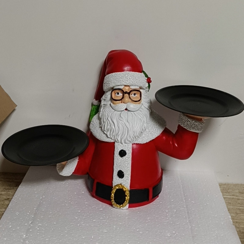 Χριστουγεννιάτικο δέντρο Άγιου Βασίλη, ράφι για σνακ με φρούτα, πιάτο φρούτων, ράφι για μπολ, τραπέζι επιδορπίων, εορταστικές διακοσμήσεις ρητίνης