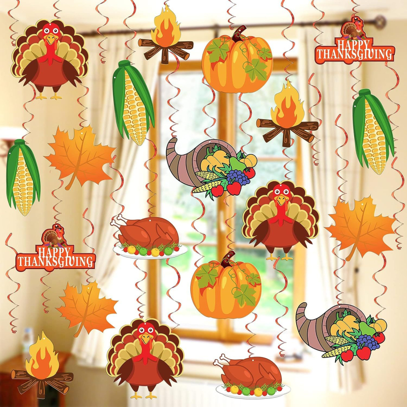 Tänupühade spiraalripats sügisese kõrvitsa teemaline pidu Vahtralehe keerise ripats sügisene toapaigutus