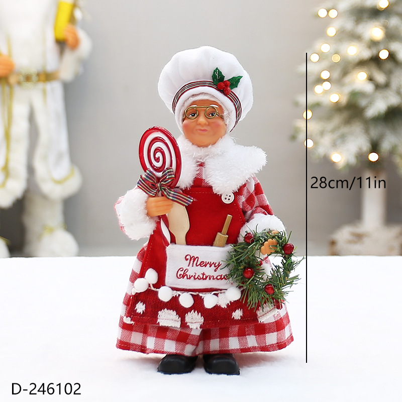 Desene animate creative stil nou în picioare, postură de șezut, bucătar bătrân, soacră, Crăciun, Hotel, Restaurant, decorațiuni desktop