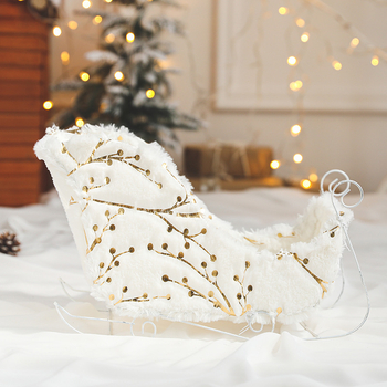 Χριστουγεννιάτικα διακοσμητικά στολίδια μικρό καρότσι ελαφιών έλκηθρο άμαξα Χριστουγεννιάτικα καθημερινά είδη διακόσμησης παραθύρου στολίδια Κούκλα κούκλα