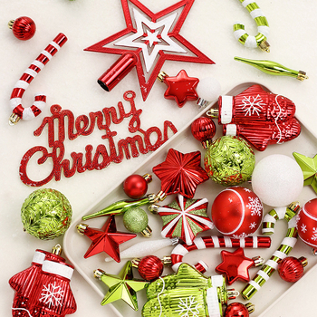Kalėdinės dekoracijos, 70 vnt. dažytos eglutės viršūnės žvaigždės formos kalėdinių kamuoliukų rinkinys, pakabukai, kalėdinės eglutės dekoracijos