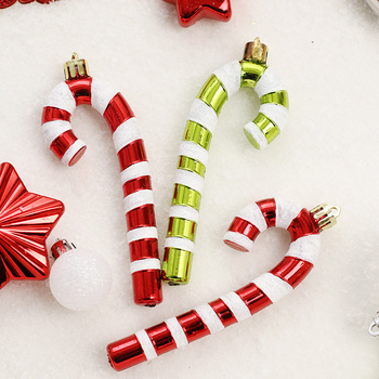 Kalėdinės dekoracijos, 70 vnt. dažytos eglutės viršūnės žvaigždės formos kalėdinių kamuoliukų rinkinys, pakabukai, kalėdinės eglutės dekoracijos