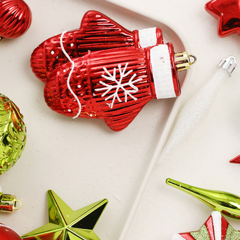 Kalėdinės dekoracijos, 70 vnt. dažytos eglutės viršūnės žvaigždės formos kalėdinių kamuoliukų rinkinys, pakabukai, kalėdinės eglutės dekoracijos