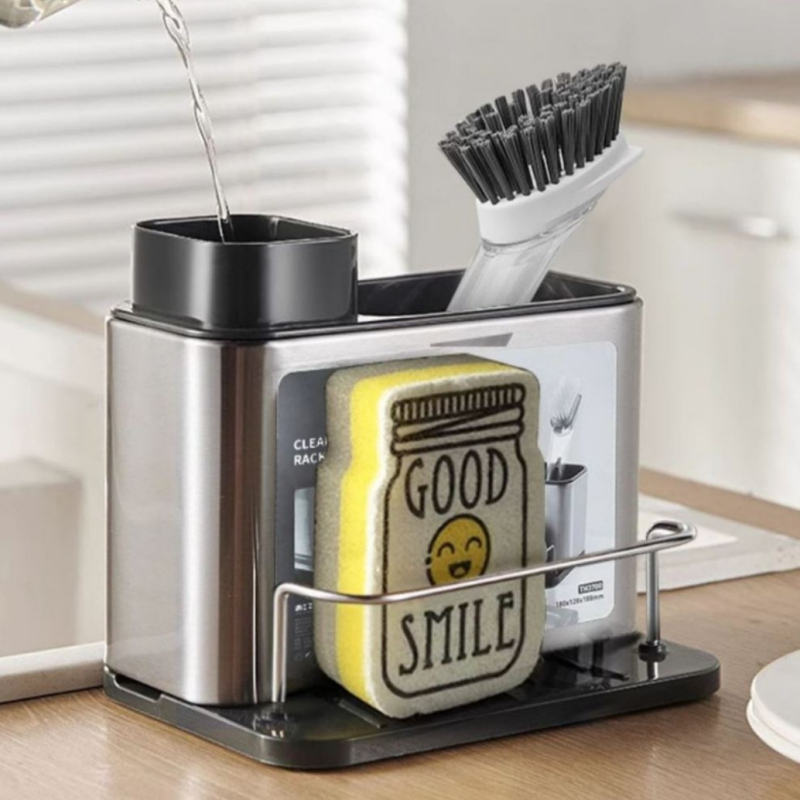 Lusikaga majapidamises kasutatavad roostevabast terasest söögipulgad, piiriülesed, multifunktsionaalsed, kõik-ühes, köögitarbed, kolm-ühes, äravoolu hoiukarp, uus stiil