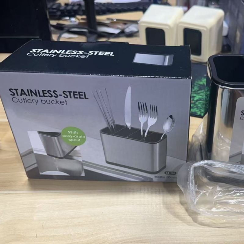 Lusikaga majapidamises kasutatavad roostevabast terasest söögipulgad, piiriülesed, multifunktsionaalsed, kõik-ühes, köögitarbed, kolm-ühes, äravoolu hoiukarp, uus stiil