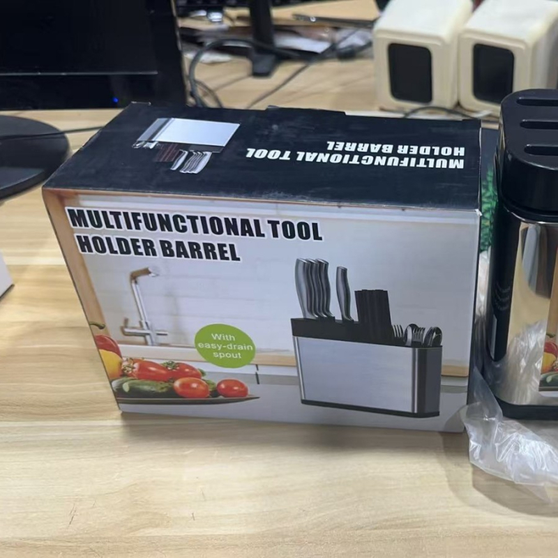 Lusikaga majapidamises kasutatavad roostevabast terasest söögipulgad, piiriülesed, multifunktsionaalsed, kõik-ühes, köögitarbed, kolm-ühes, äravoolu hoiukarp, uus stiil