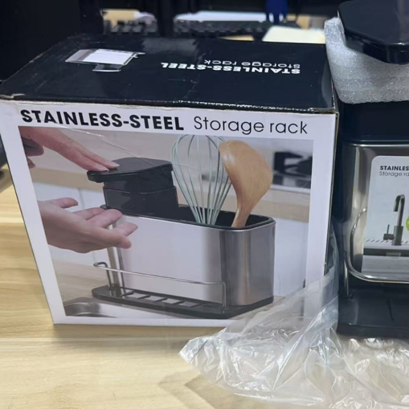 Lusikaga majapidamises kasutatavad roostevabast terasest söögipulgad, piiriülesed, multifunktsionaalsed, kõik-ühes, köögitarbed, kolm-ühes, äravoolu hoiukarp, uus stiil