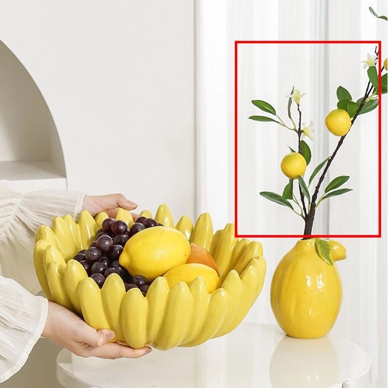 Ärevuse keeld banaanist puuviljataldrik tipptasemel loominguline kodu elutuba kohvilaud kommitaldrik keraamiline tipptasemel kuivatatud puuviljakauss