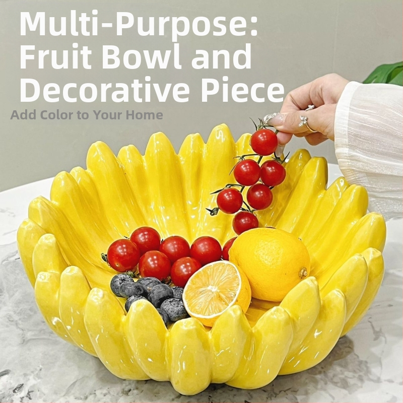 Ärevuse keeld banaanist puuviljataldrik tipptasemel loominguline kodu elutuba kohvilaud kommitaldrik keraamiline tipptasemel kuivatatud puuviljakauss