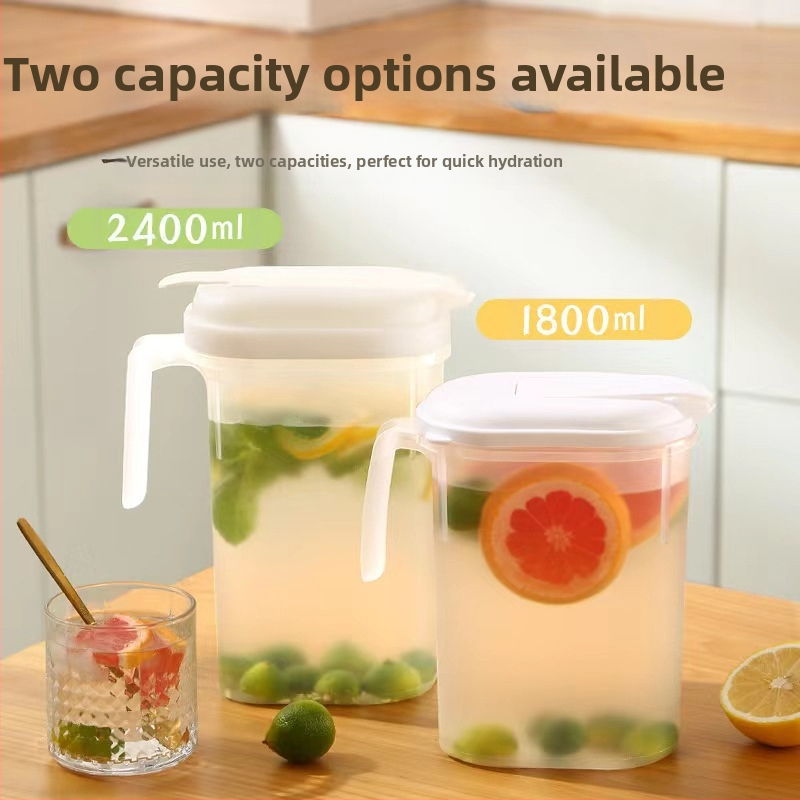 Японска пластмасова бутилка за студена вода, лятна, домакинска, с голям капацитет, филтър за бутилка за студена вода, устойчива на висока температура, запечатана, хладилник, чайник за сок