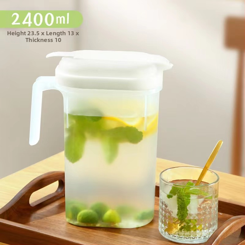 Japoniško stiliaus šalto vandens butelis, plastikinis vasarinis buitinis didelės talpos šalto vandens butelis, filtras, atsparus aukštai temperatūrai, sandarus šaldytuvo sulčių arbatinukas