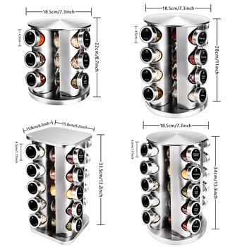 Piiriülene roostevabast terasest pööratav maitseainepaak sobib mitme võrguga maitseainepaagile köögivürtside hoidmiseks suletud värskena hoidmiseks