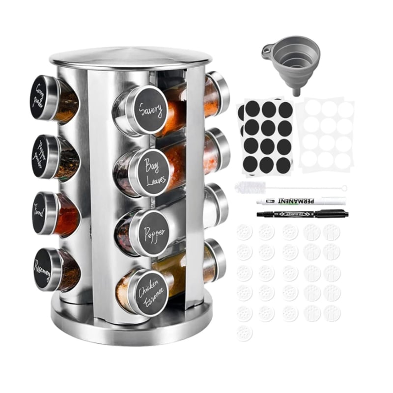 Piiriülene roostevabast terasest pööratav maitseainepaak sobib mitme võrguga maitseainepaagile köögivürtside hoidmiseks suletud värskena hoidmiseks