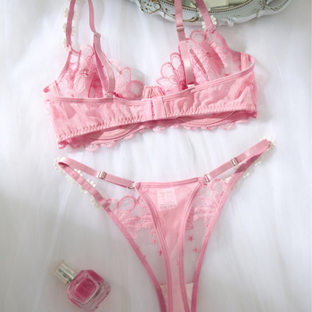 Amazon Aliexpressi enimmüüdud seksika pesu õlarihmadega lillelise tikandiga üliõhukesed läbipaistvad rinnahoidja-stringid 89