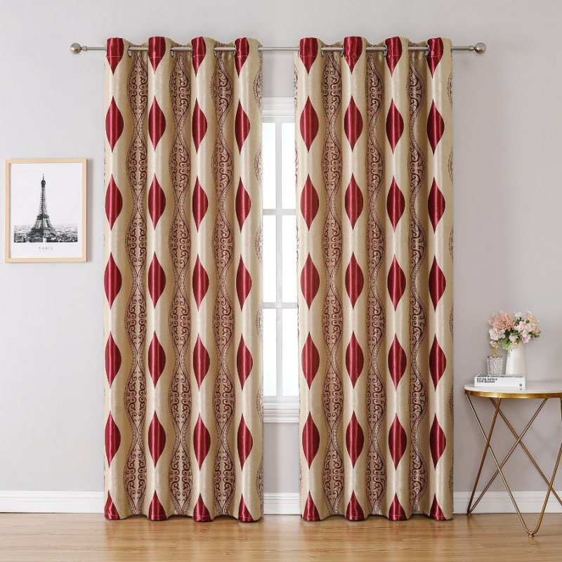 Tiesioginis gamyklos tiekimas Paprastos tarpvalstybinės dvipusės žakardo europietiško stiliaus miegamojo, svetainės, balkono, darbo kambario, užtemdančios namų dekoravimo užuolaidos