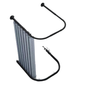 U-kujuline kokkupandav dušikardinaülikond Dušikardin Vannitoa kuiv- ja märgeraldus Vannitoa kattev kardin Paugutamata U-kujuline dušikardina varras