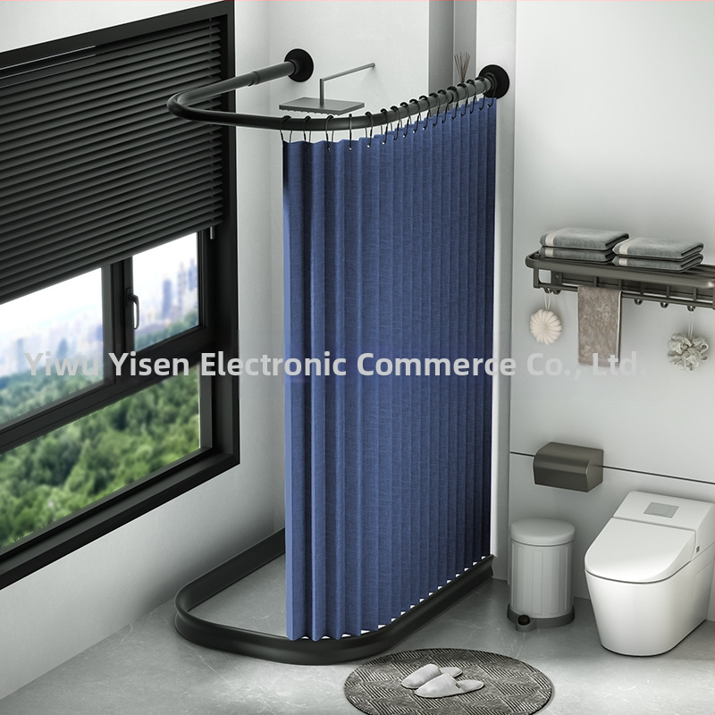 U-kujuline kokkupandav dušikardinaülikond Dušikardin Vannitoa kuiv- ja märgeraldus Vannitoa kattev kardin Paugutamata U-kujuline dušikardina varras