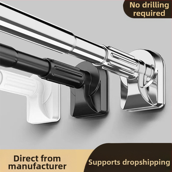 Lyukmentes ruhaszárító rúd Teleszkópos zuhanyfüggöny rúd Rozsdamentes acél Hűvös ruhásszekrény rúd WC zsugorító rúd Függönyrúd szárító állvány