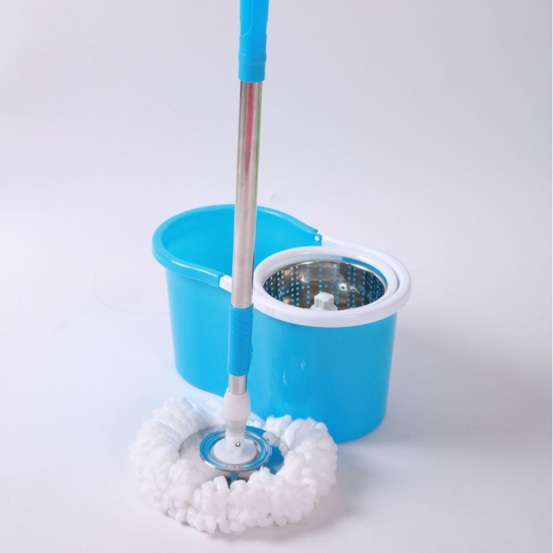 Μικρός κάδος εξωτερικού εμπορίου με σχήμα οκτώ, χαλύβδινο καλάθι, σετ περιστρεφόμενων σφουγγαρίστρας χωρίς πλύσιμο, στρογγυλή σφουγγαρίστρα Lazy Mop με ένα σκούπισμα και κάδο