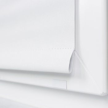 17 mm visiškai užtamsinanti žaliuzių užuolaida, balta/pilka/geltona, 100 % užtamsinimo, pakeliama, be perforacijų, užuolaida