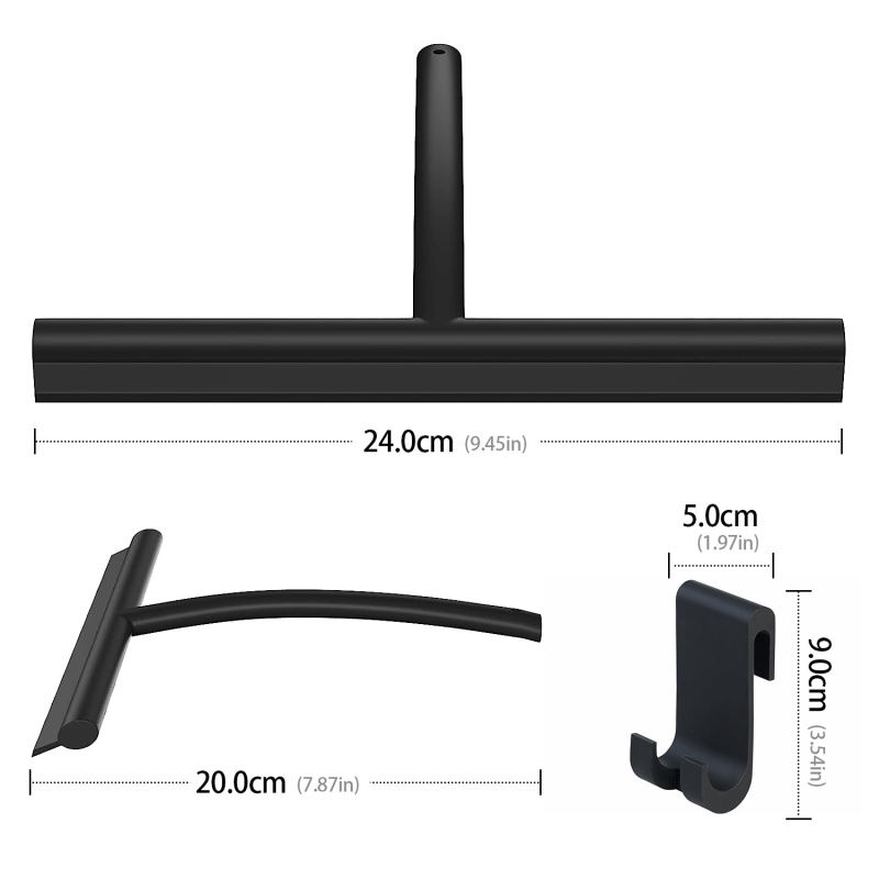 Αποσπώμενη, ανασυρόμενη ξύστρα γυαλιού οικιακής χρήσης για τον καθαρισμό του δαπέδου του παραθύρου της τουαλέτας και του μπάνιου