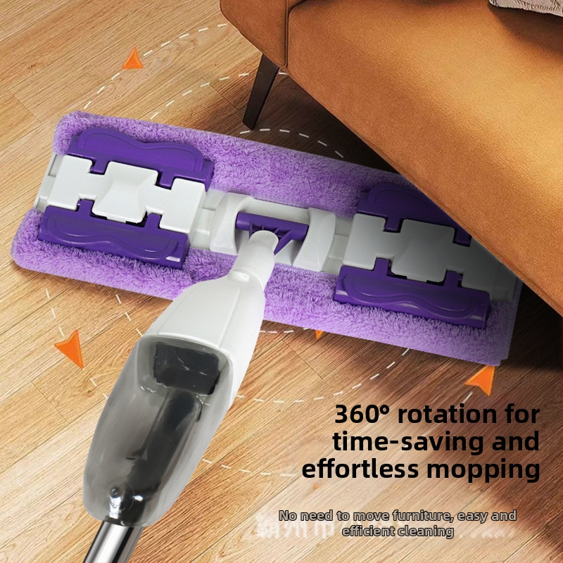 Υφασμάτινη σφουγγαρίστρα ψεκασμού νερού, επίπεδη σφουγγαρίστρα, μία σφουγγαρίστρα, στεγνή και υγρή, διπλής χρήσης, περιστρεφόμενη, απορροφητική, απολυμαντική, πανί σφουγγαρίστρας