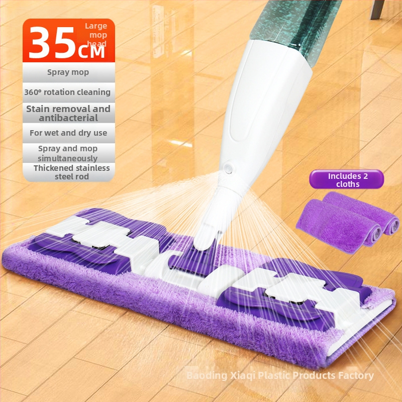 Υφασμάτινη σφουγγαρίστρα ψεκασμού νερού, επίπεδη σφουγγαρίστρα, μία σφουγγαρίστρα, στεγνή και υγρή, διπλής χρήσης, περιστρεφόμενη, απορροφητική, απολυμαντική, πανί σφουγγαρίστρας