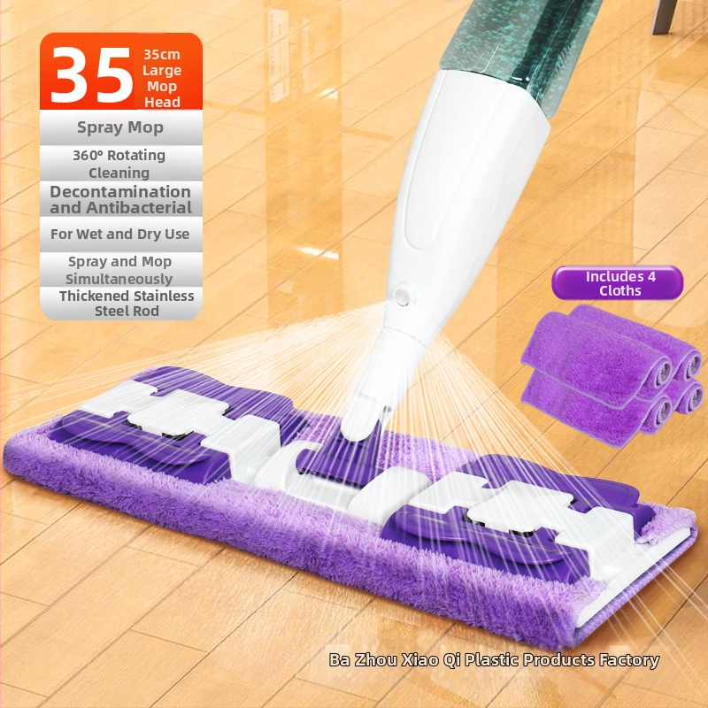 Υφασμάτινη σφουγγαρίστρα ψεκασμού νερού, επίπεδη σφουγγαρίστρα, μία σφουγγαρίστρα, στεγνή και υγρή, διπλής χρήσης, περιστρεφόμενη, απορροφητική, απολυμαντική, πανί σφουγγαρίστρας