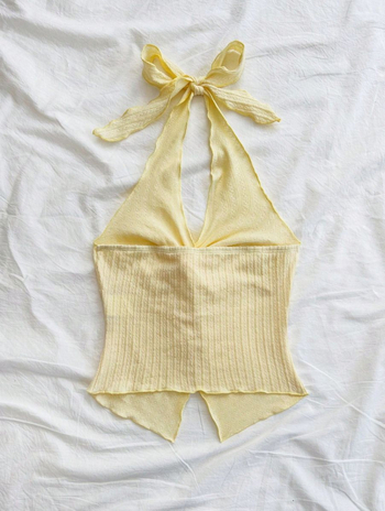 Ευρωπαϊκό και Αμερικανικό Εξωτερικό Εμπόριο Διασυνοριακό Amazon Fashion Sexy Τιράντες με Στριφτό Στρίψιμο, Σκίσιμο στην Πλάτη, Γιλέκο με Σωλήνα