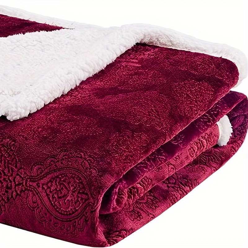 Határokon átnyúló takaró, flanel takaró, puha kasmír, dupla vastagítású dombornyomott takaró, takaró, ágytakaró