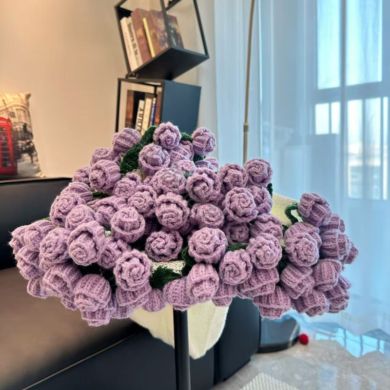 Užbaigta rožių puokštės antklodė, snukučio antklodė, Valentino dienos dovana merginai, 99 gėlių antklodė, rožių antklodė