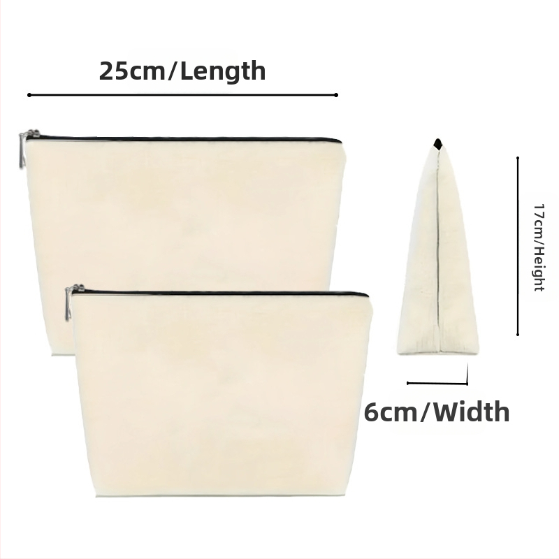 Amazon Cross-Border Тоалетна чанта Флорална преносима чанта с голям капацитет, двустранно принтирана ленена козметична чанта на едро