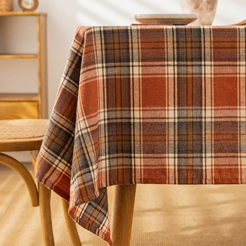 Φθινοπωρινό καρό τραπεζομάντιλο, ποιμενικό στυλ, ορθογώνιο τραπεζομάντιλο, σαλόνι, τραπεζάκι σαλονιού, ύφασμα κάλυψης, διακόσμηση ημέρας των ευχαριστιών