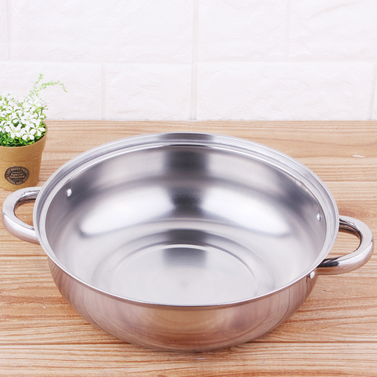 Неръждаема стомана двуслойна параходка 28 см параходка за супа двойна употреба многослойна тенджера за супа подаръчна тенджера гореща тенджера подаръчно лого универсална